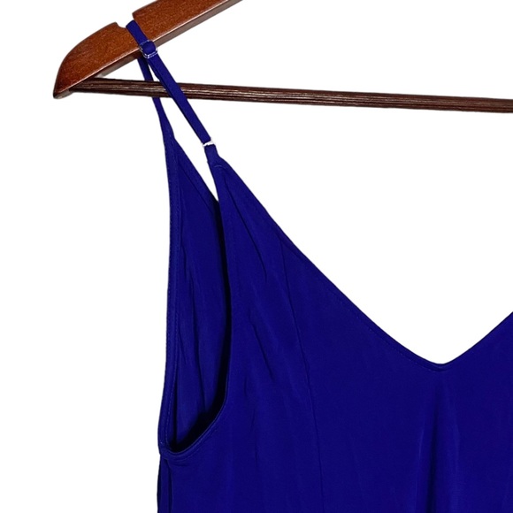 Akris Blue Slip Dress Adjustable Spaghetti Straps Mini Length Scoop Neck 6 - Picture 10 of 15